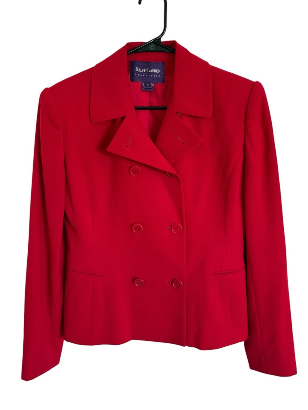 Ralph Lauren Collection Purple Label Red Wool Women's Blazer Jacket